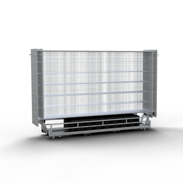 SET | with 15 construction fences and accessories | on Twinpallet | Mobile fence profi | with hooks and eyes, without connecting clamps